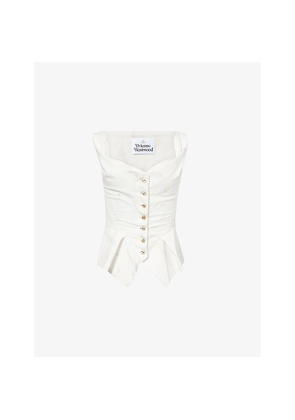 Womens Vivienne Westwood Monday Embroidered Cotton-Blend Waistcoat