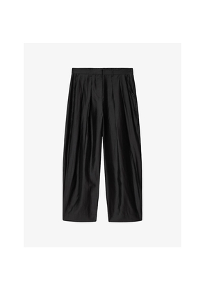 Womens Allsaints Becca Wide-Leg Cotton Trousers
