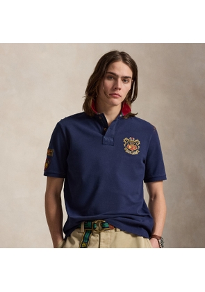 Classic Fit Mesh Graphic Polo Shirt