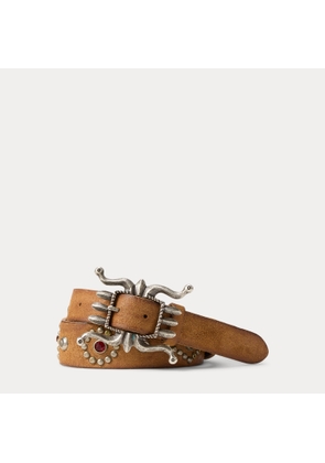 Studded Roughout Suede Belt