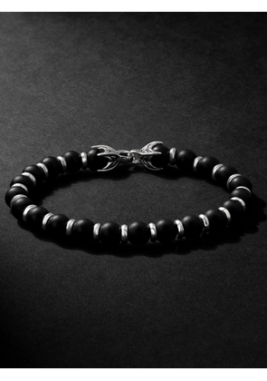 David Yurman - Spiritual Sterling Silver Onyx Bracelet - Men - Black - S