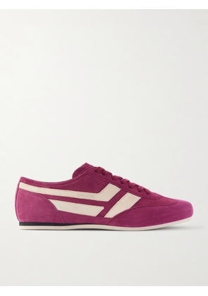 TOM FORD - Brook Perforated Suede Sneakers - Men - Purple - EU 41