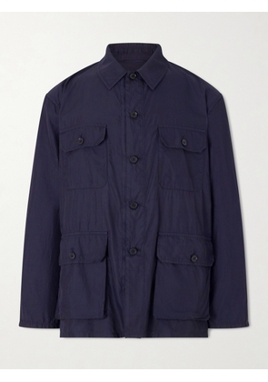 Kaptain Sunshine - Safari Cotton and Silk-Blend Overshirt - Men - Blue - 2