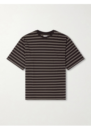 Kaptain Sunshine - Striped Cotton-Jersey T-Shirt - Men - Brown - 1