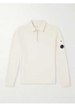 C.P. Company - Logo-Appliquéd Cotton Half-Zip Sweater - Men - Neutrals - S
