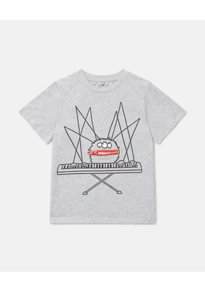 Stella McCartney - Spider Graphic T-Shirt, Woman, Grey melange, Size: 5