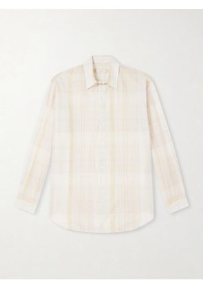 Kaptain Sunshine - Checked Cotton-Flannel Shirt - Men - Yellow - 1