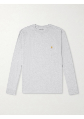 Carhartt WIP - Logo-Appliquéd Cotton-Jersey T-Shirt - Men - Gray - XS