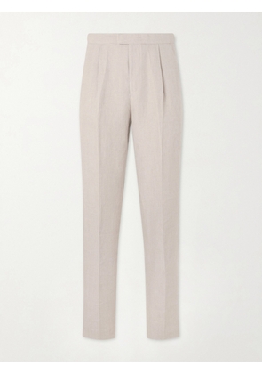 Favourbrook - Cooper Slim-Fit Linen Suit Trousers - Men - Gray - UK/US 28