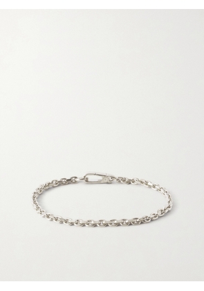 Mikia - Sterling Silver Sapphire Chain Bracelet - Men - Silver - M