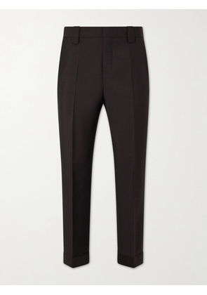 Versace - Straight-Leg Wool and Mohair-Blend Trousers - Men - Brown - IT 48
