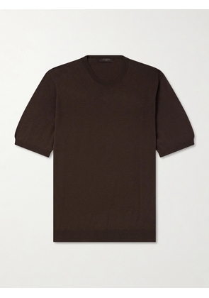 Slowear - Cotton and Silk-Blend T-Shirt - Men - Brown - IT 44