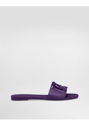 Dolce & Gabbana Rubber Slides - Woman Slides And Mules Purple Rubber 35