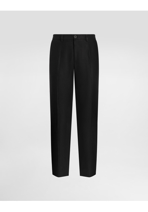 Dolce & Gabbana Linen Pants - Man Pants And Shorts Black 44