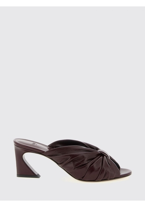 Heeled Sandal FENDI Woman color Burgundy