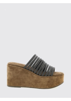 Heeled Sandal BRUNELLO CUCINELLI Woman color Brown