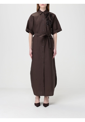 Dress BRUNELLO CUCINELLI Woman color Brown
