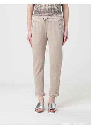Pants BRUNELLO CUCINELLI Woman color Beige