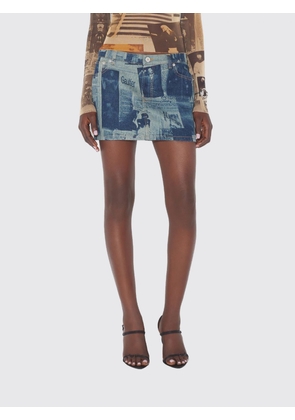 Skirt JEAN PAUL GAULTIER Woman color Denim