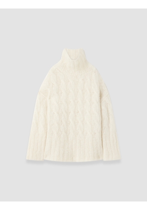 Fortin Hand Knitted Cable Mohair Jumper - L