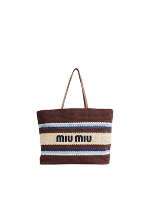 Raffia-Effect Shopping Bag