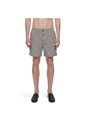 Viscose Linen Check Shorts