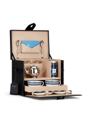 Smythson Tea Set In Panama In Black