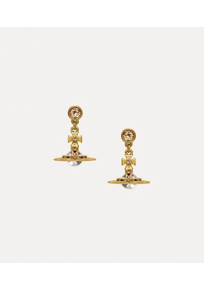 Vivienne Westwood New Petite Orb Earrings Gold Swarovski Crystals Women