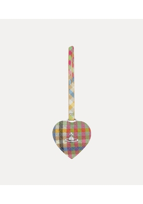 Vivienne Westwood Heart Mirror Charm Heather Check Multi One Size Women