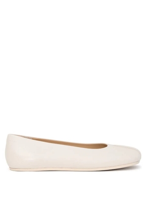 MM6 Stitch-Out Leather Ballet Flats