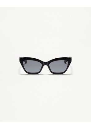 Valentino Cat-Eye Acetate Eyewear Woman BLACK/GREY 52