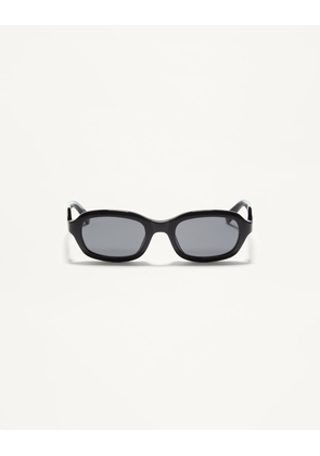 Valentino Rectangular Acetate Eyewear unisex BLACK/GREY 51