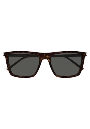 Saint Laurent Grey Rectangular Mens Sunglasses SL 668 002 56