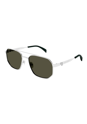 Alexander McQueen Green Pilot Mens Sunglasses AM0458S 003 58
