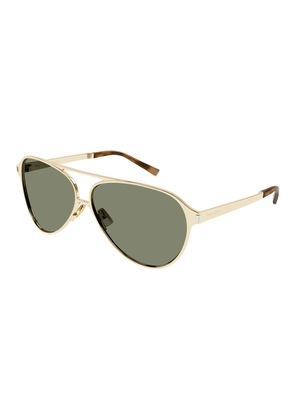 Saint Laurent Green Pilot Unisex Sunglasses SL 734 004 62
