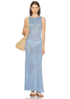 Solid & Striped The Morenzo Dress in Blue Lagoon - Blue. Size L (also in M, S, XS).