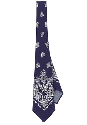 Polo Ralph Lauren Bandana Print Woven Neck Tie in Navy - Navy. Size all.