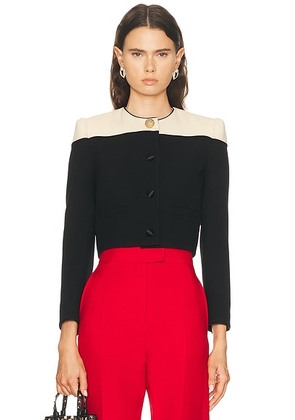 Valentino Wool Crepe Jacket in Nero & Betulla - Black,White. Size 36 (also in ).