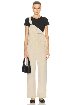 Carhartt WIP Bib Overall Straight in Dusty H Brown - Cream. Size L (also in ).