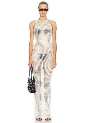 EAVES Mallie Maxi Dress in Ivory - Ivory. Size L (also in M, S, XL, XS, XXS).