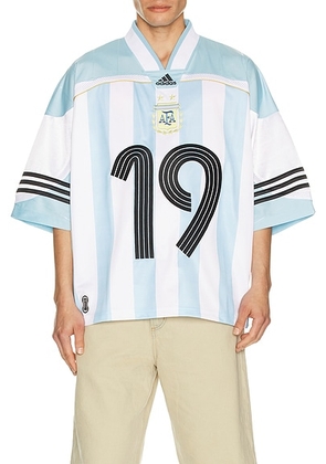 Adidas Originals AFA Argentina 19 World Cup Jersey in Clear Blue - Baby Blue. Size L (also in M, S).