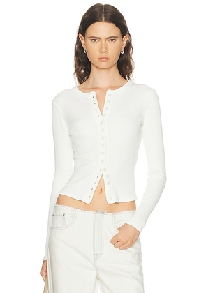 Citizens of Humanity Kari Long Cardigan in Pashmina - Ivory. Size L (also in XS, S, M, XL).