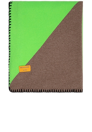 Guest In Residence The Gir Blanket in All Combo & Black Stitch - Green. Size all.