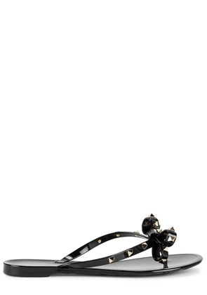 Valentino Garavani Rockstud Flip Flops - Black - 8