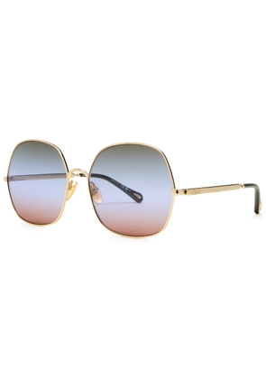 Chloe Oversized Sunglasses - Blue - One Size