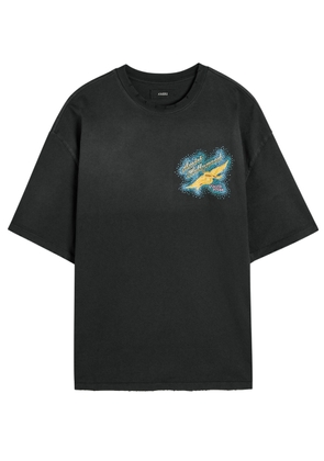 Amiri Crystal Amiri Wings Embellished Cotton T-shirt - Black - XL