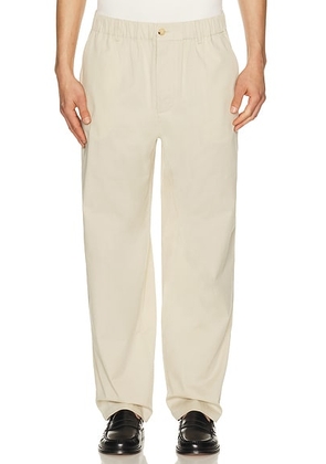 FRAME Relaxed Cotton Trousers in Light Beige - Beige. Size XL/1X (also in L, S, XXL/2X).