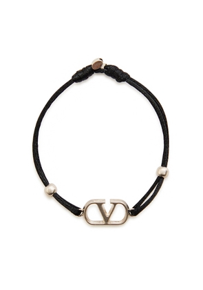 Valentino Garavani Vlogo Cord Bracelet - Black - One Size