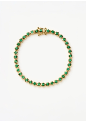 Missoma Tennis Round Bracelet - Green - M
