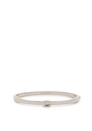 Coach Logo Bangle - Silver - One Size